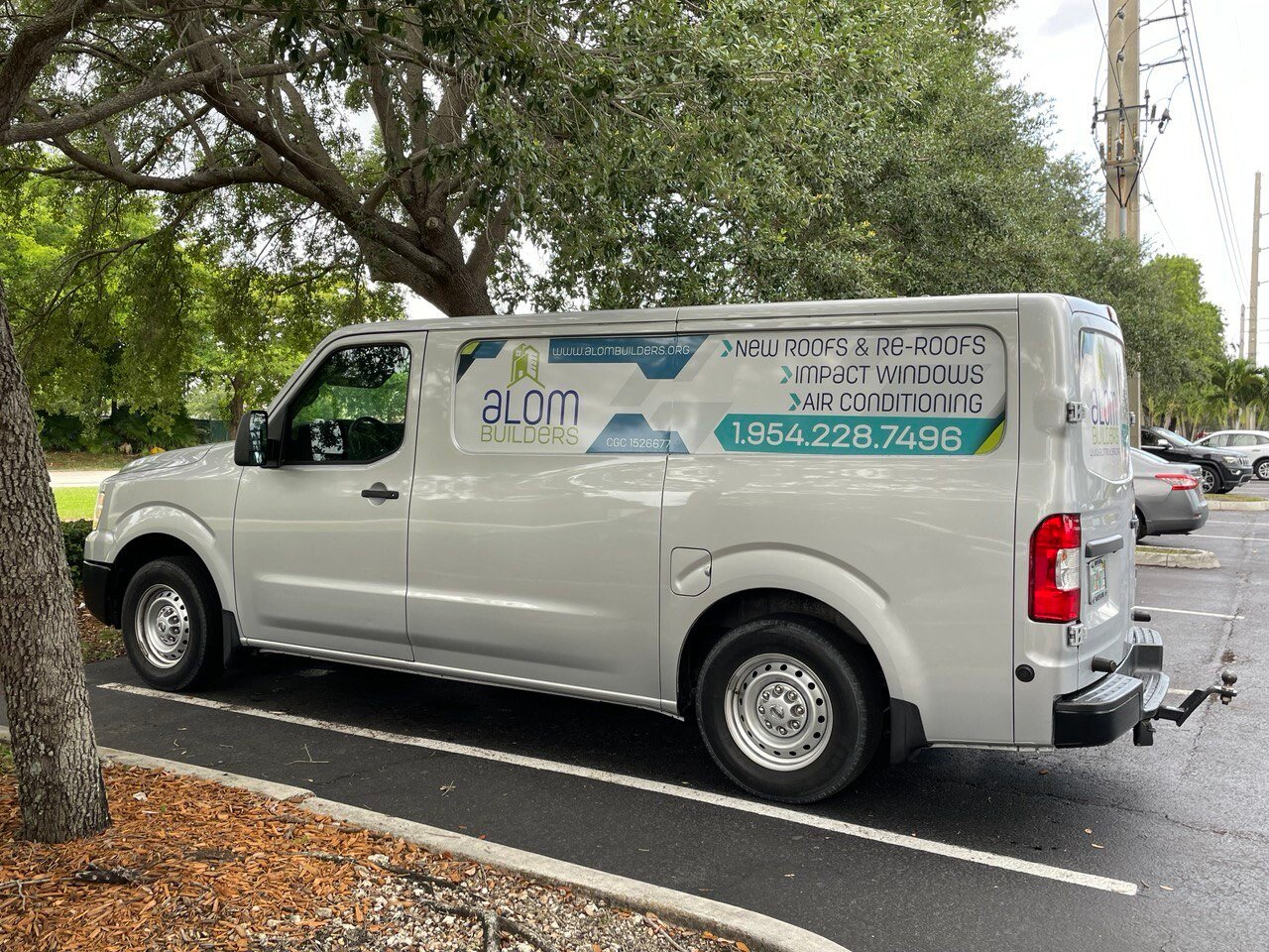Alom Builders Roofing Company Vehicle Alom Builders Roofing Company Vehicle
